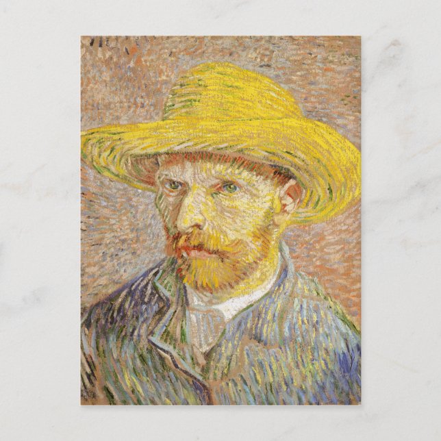 Autoretrato de Van Gogh con tarjeta postal Gorra d (Anverso)