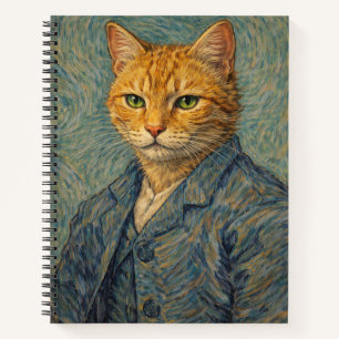 Autorretrato con Cuaderno en Espiral de Maullidos