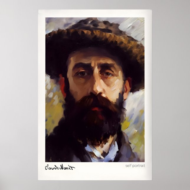 Autorretrato de Claude Monet Arte de Pared (Frente)