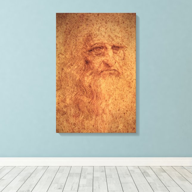 Autorretrato de Leonardo da Vinci, Arte del Renaci (Insitu (piso de madera))