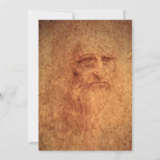 Autorretrato de Leonardo da Vinci, Arte del Renaci (Anverso)