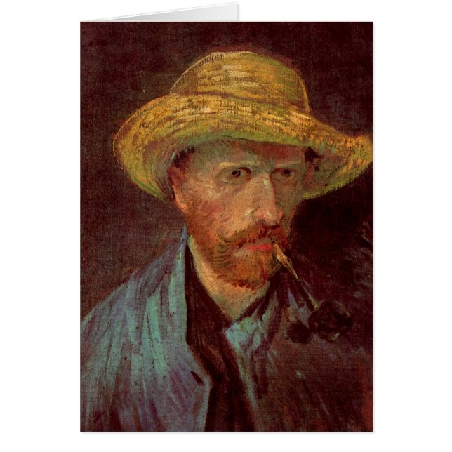 Autorretrato de Van Gogh con sombrero de paja y pi (Frente)