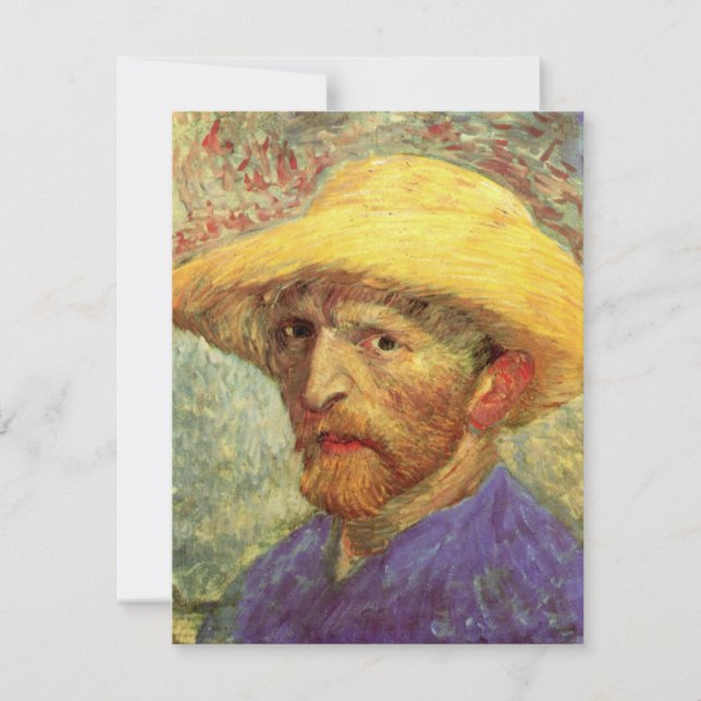 Autorretrato de Vincent van Gogh con sombrero de p (Anverso)