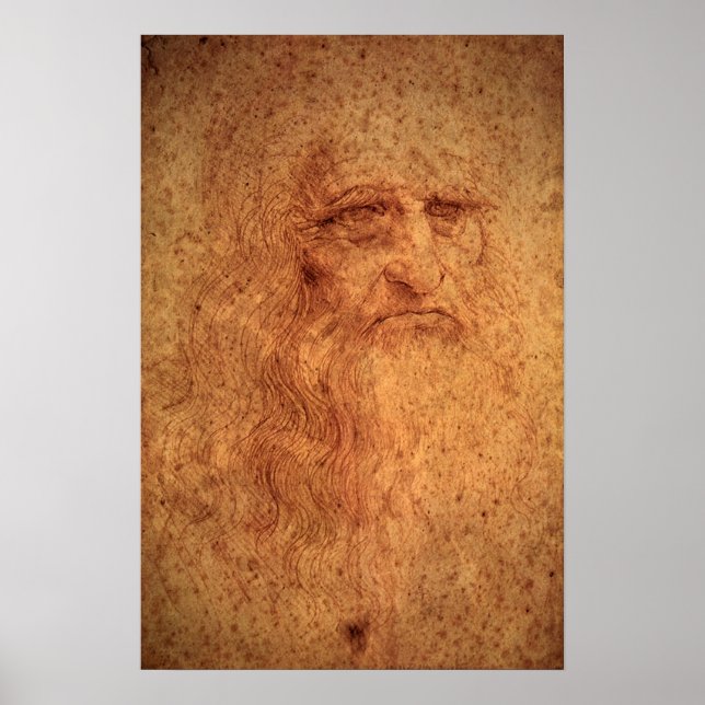 Autorretrato del arte del Renacimiento de Leonardo (Frente)