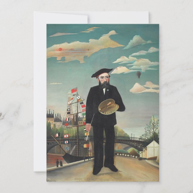 Autorretrato Paisaje 1890, Henri Rousseau (Anverso)