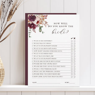 Autumance Romance Floral Bridal Shower Tarjeta Edi