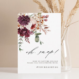 Autumance Romance Floral Oh Rótulo Snap Tarjeta Ed