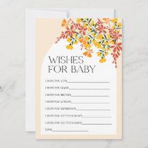 Autumn Baby Shower quiere tarjeta de consejo para 