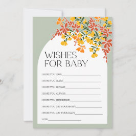 Autumn Baby Shower quiere tarjeta de consejo para 