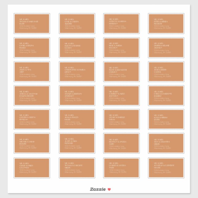 Autumn Boho Deco | Etiqueta de dirección de invita (Hoja)