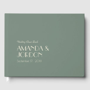Autumn Boho Deco   Libro de invitados Sage Green B