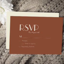 Autumn Boho Deco | Tarjeta RSVP de bodas de roya