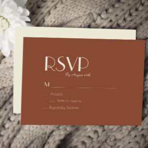 Autumn Boho Deco Tarjeta RSVP de bodas de roya