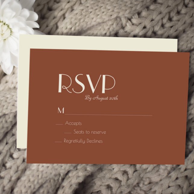 Autumn Boho Deco | Tarjeta RSVP de bodas de roya (Subido por el creador)