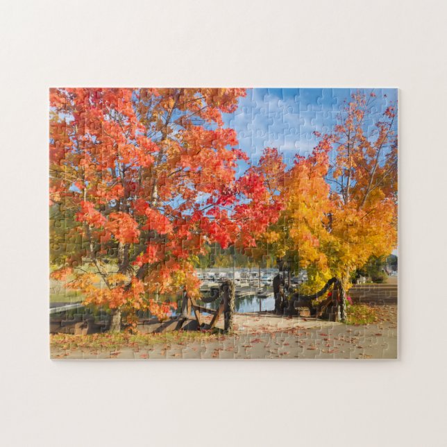 Autumn by the Lake in North Idaho 200 Piece Puzzle (Horizontal)