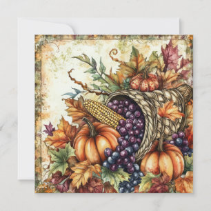 Autumn Cornucopia Greeting Card