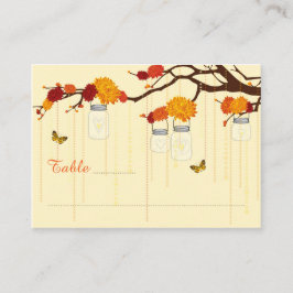Autumn Dahlia Branch Tarjetas de plaza Boda modern
