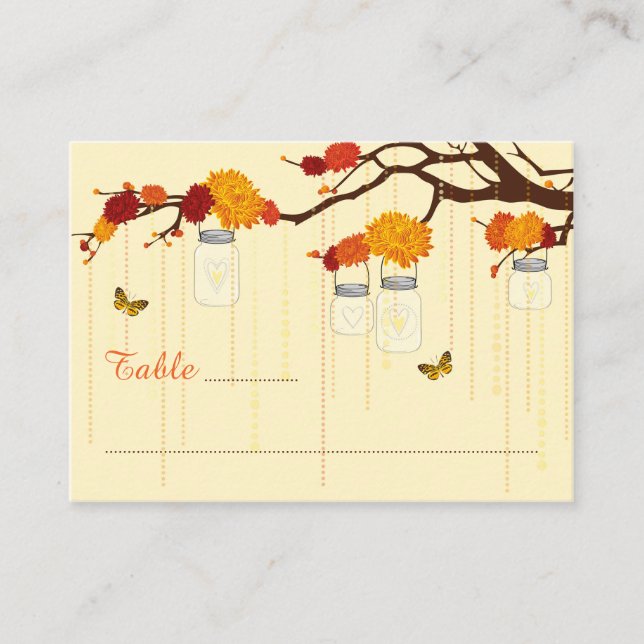 Autumn Dahlia Branch Tarjetas de plaza Boda modern (Anverso)