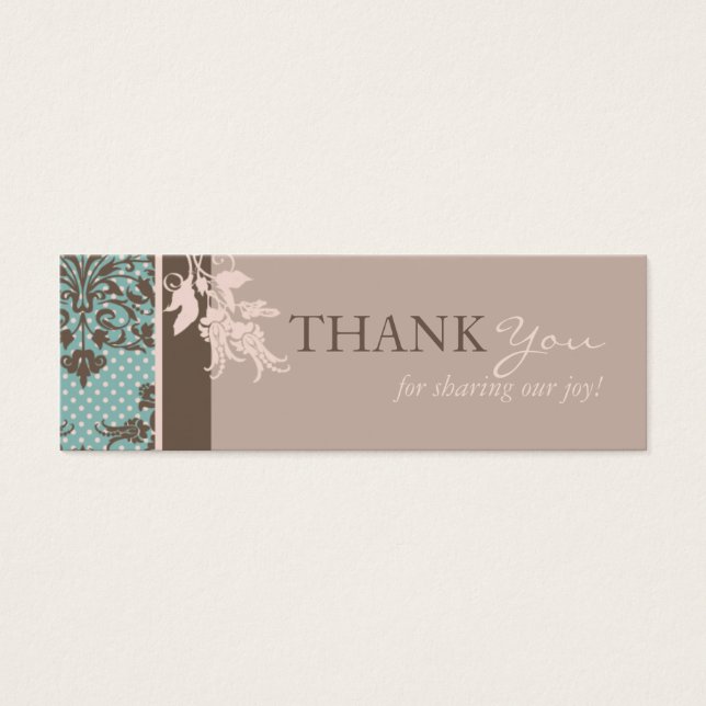 Autumn Damask TY Skinny Card (Frente)