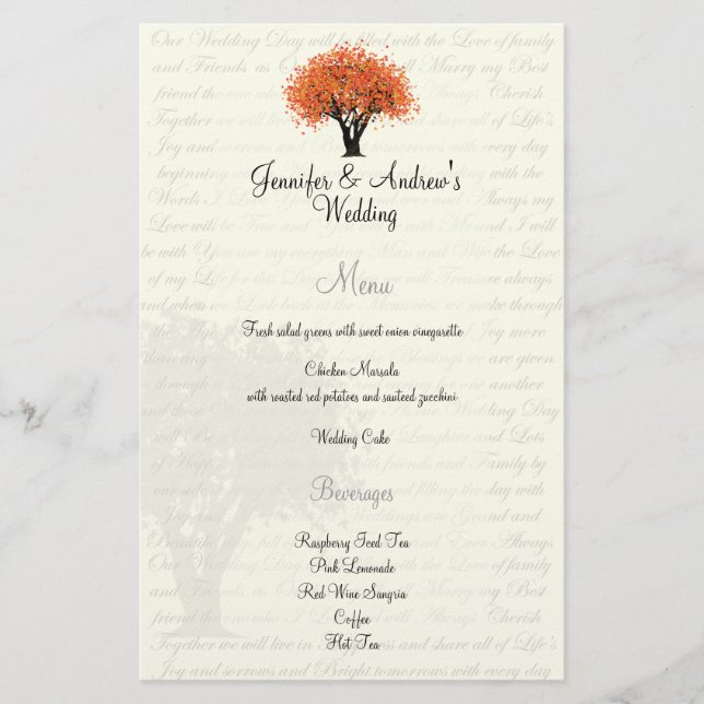 Autumn Dancing Blooms Menu (Anverso)
