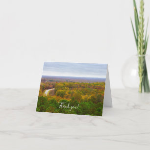 Autumn Drive Pano Gracias Tarjeta