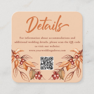 Autumn Earth ton Terracotta Boda Tarjeta de Gabine