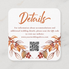 Autumn Earth ton Terracotta Boda Tarjeta de Gabine