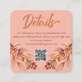 Autumn Earth ton Terracotta Boda Tarjeta de Gabine