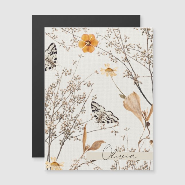 Autumn Floral Butterfly (Anverso/Reverso)