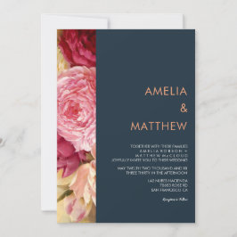 Autumn Floral | Invitación a la boda naval