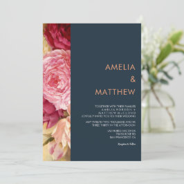 Autumn Floral | Invitación a la boda naval