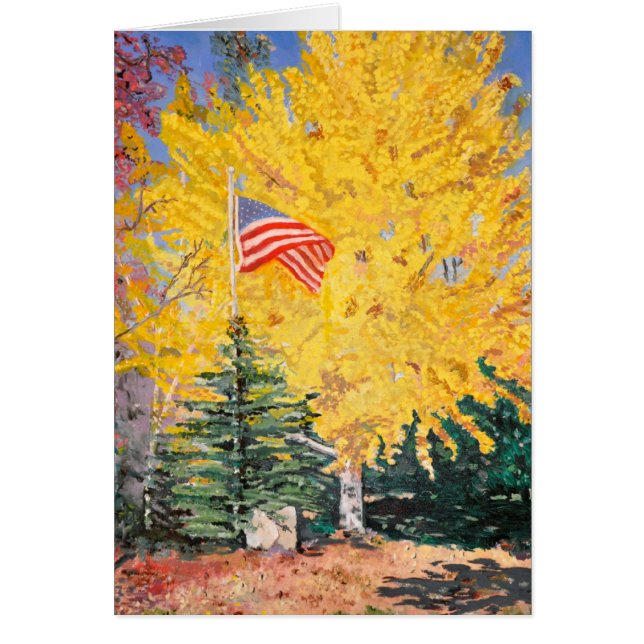 Autumn Ginkgo Tree Card (Frente)