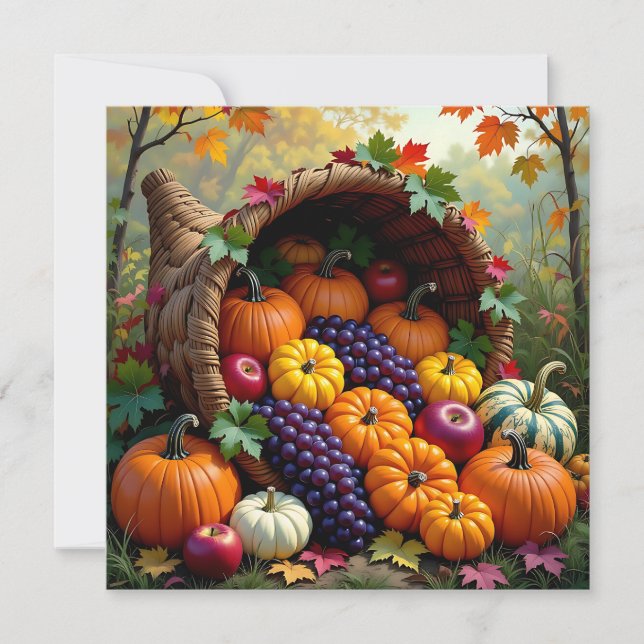 Autumn Harvest and Blessings Cornucopia  (Anverso)