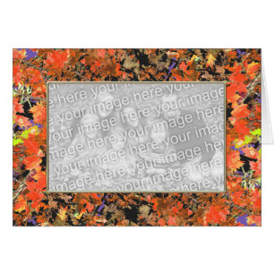 Autumn Maple Leaves Cover Photo Card