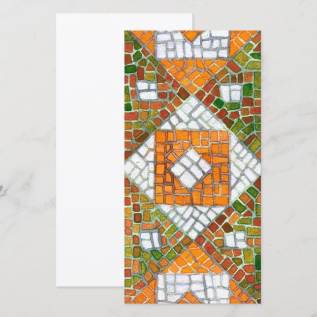 AUTUMN MOSAIC 8x4 Tarjeta plana / Vertical (Anverso / Reverso)