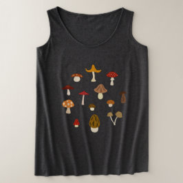 Autumn Mushrooms Plus T-Shirt Size