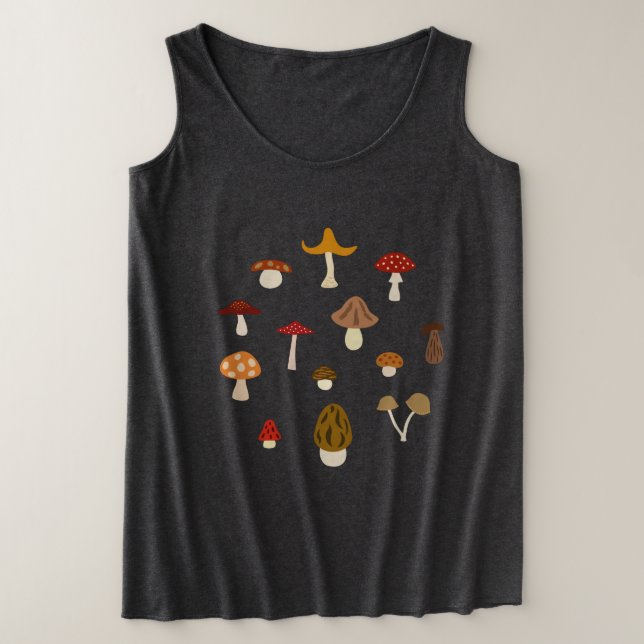 Autumn Mushrooms Plus T-Shirt Size (Anverso del diseño)