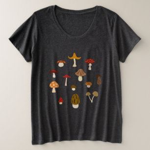 Autumn Mushrooms Plus T-Shirt Size