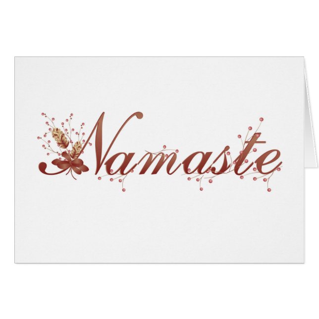 Autumn Namaste Card (Anverso (Horizontal))