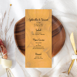 Autumn Naranja Pumpkins Boda Menú