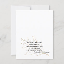 Autumn Oak Leaf Boda Charity Favorito Card