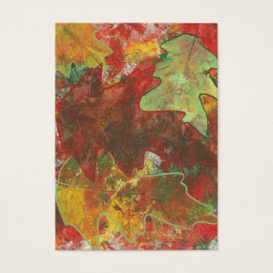 Autumn Oak Leaves Tarjeta Comercial de Artistas