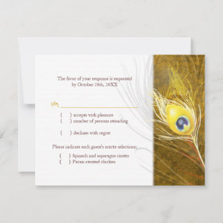 Autumn Peacock Feather Boda Meather Choice RSVP