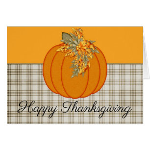 Autumn Pumpkin Feliz Día de Acción de Gracias Tarj