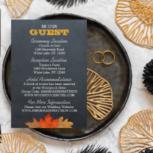 Autumn Sale de la tarjeta de información del Boda