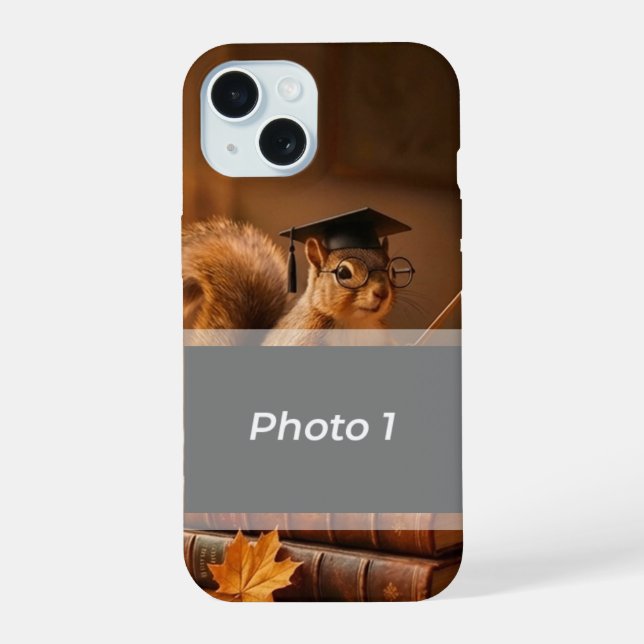 Autumn Squirrel Back to School Teacher iPhone Case (Reverso )
