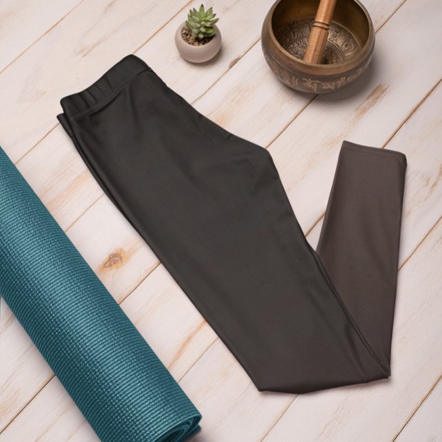 Autumn Trend Color Coffee Brown Ombre Leggings (Mockup 1 Coffee Brown)