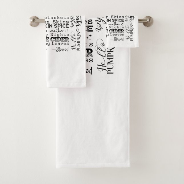 Autumn Vibes Bathroom Towel Set (In situ)