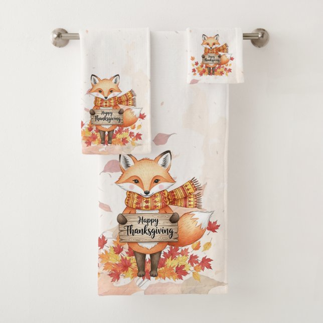 Autumn Whimsy – Thanksgiving Fox with Fall Leaves  (In situ)