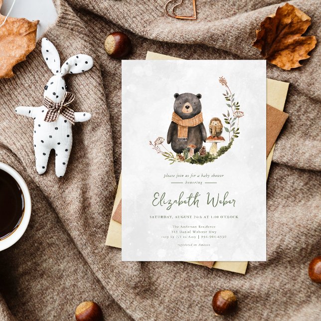 Autumn Woodland Forest Bear Baby Shower (Subido por el creador)